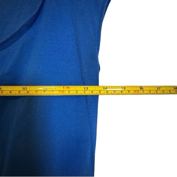 Ann Taylor Blue Tank Top with Gold Zipper Detail - Picture 9 of 9